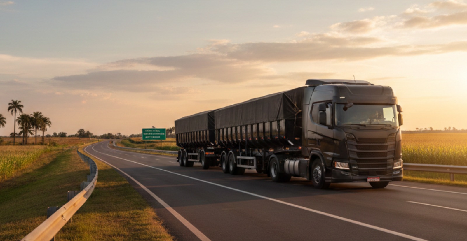 Caminhão trafegando em rodovias brasileiras